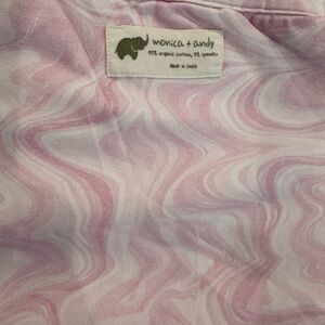 Monica + Andy Pink Organic Cotton Newborn Receiving Blanket